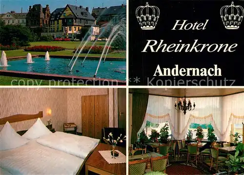 AK / Ansichtskarte Andernach Hotel Rheinkrone Kat. Andernach