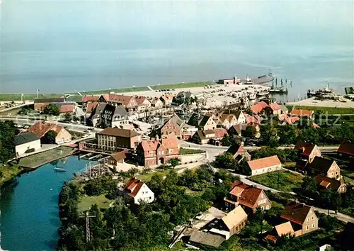 AK / Ansichtskarte Neuharlingersiel Fliegeraufnahme Hotel Mingers Nordseebad Kat. Neuharlingersiel