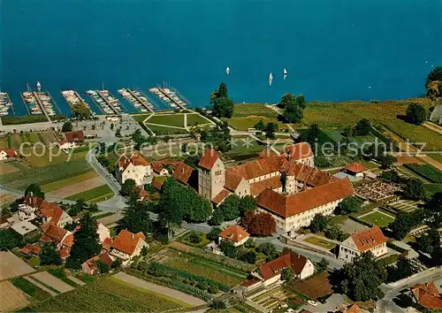 AK / Ansichtskarte Reichenau Bodensee Fliegeraufnahme Marienmuenster Benediktinerabtei Kat. Reichenau