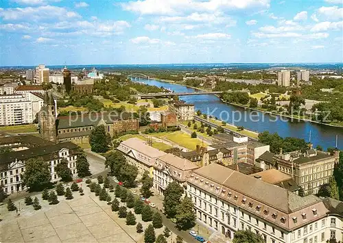 AK / Ansichtskarte Magdeburg Panorama Blick vom Dom Kat. Magdeburg