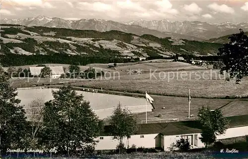 AK / Ansichtskarte Scheidegg Allgaeu Strandbad Kat. Scheidegg