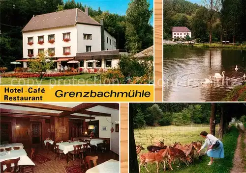 AK / Ansichtskarte Horhausen Westerwald Hotel Pension Cafe Grenzbach Muehle Kat. Horhausen (Westerwald)