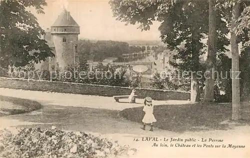 AK / Ansichtskarte Laval Mayenne Jardin Public La Perrine Chateau  Kat. Laval