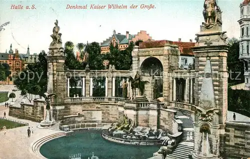 AK / Ansichtskarte Halle Saale Denkmal Kaiser Wilhelm der Grosse  Kat. Halle