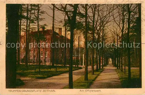 AK / Ansichtskarte Zeithain Truppen uebungsplatz Offizierspark  Kat. Zeithain