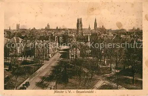 AK / Ansichtskarte Muenster Westfalen Gesamtansicht  Kat. Muenster