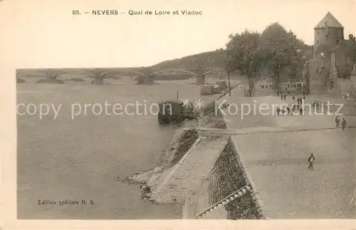 AK / Ansichtskarte Nevers Nievre Quai de Loire Viaduc Kat. Nevers