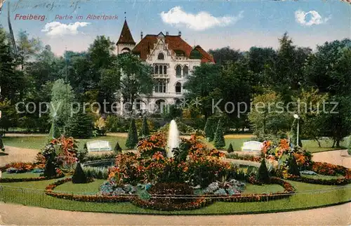 AK / Ansichtskarte Freiberg Sachsen Partie im Albertpark Kat. Freiberg