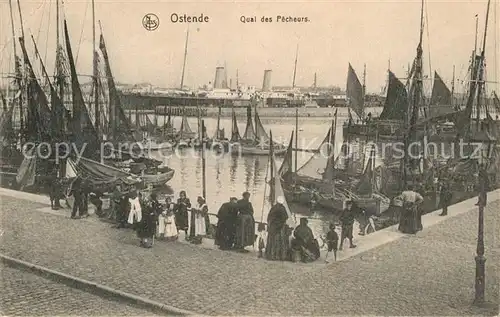 AK / Ansichtskarte Ostende Flandre Quai des Pecheurs Kat. 