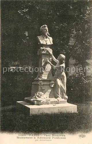 AK / Ansichtskarte Paris Parc Monceau Monument a Edouar Pailleron Kat. Paris