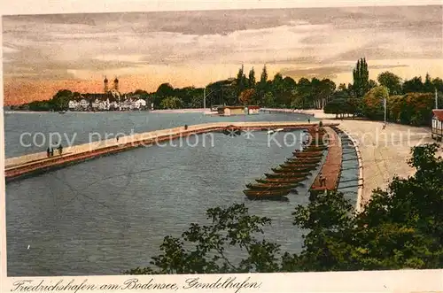 AK / Ansichtskarte Friedrichshafen Bodensee Gondelhafen Kat. Friedrichshafen