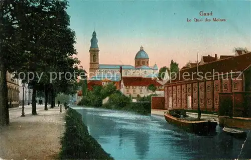 AK / Ansichtskarte Gand Belgien Le Quai des Moines Kat. Gent Flandern