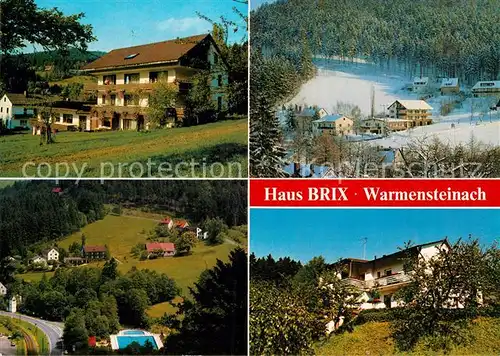 AK / Ansichtskarte Warmensteinach Haus Brix Kat. Warmensteinach Fichtelgebirge