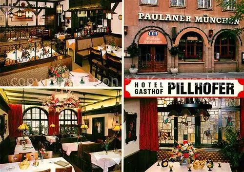 AK / Ansichtskarte Nuernberg Hotel Gasthof Pillhofer Paulaner Muenchen Kat. Nuernberg