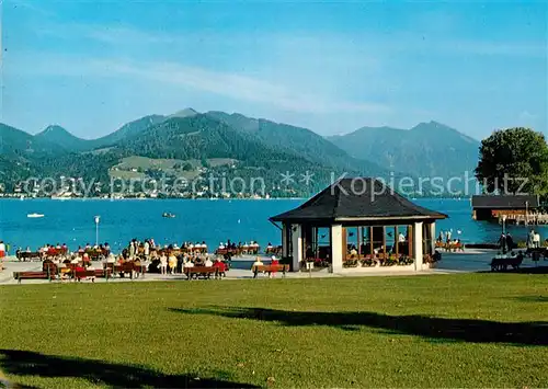 AK / Ansichtskarte Bad Wiessee Kurpromenade mit Blick nach Tegernsee Kat. Bad Wiessee