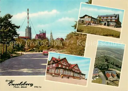 AK / Ansichtskarte Grosser Inselsberg Rundfunkturm Fliegeraufnahme Gaststaette Kat. Brotterode