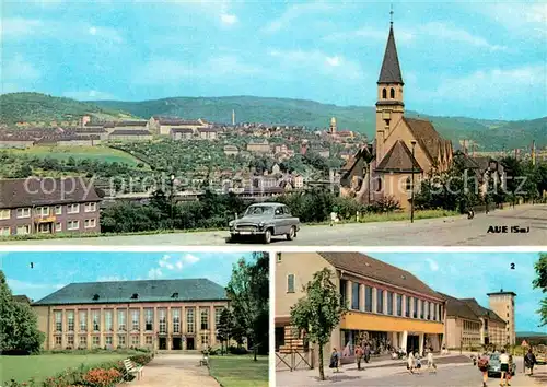 AK / Ansichtskarte Aue Sachsen Kulturhaus Ernst Thaelmann Kaufhaus Oberschule  Kat. Aue