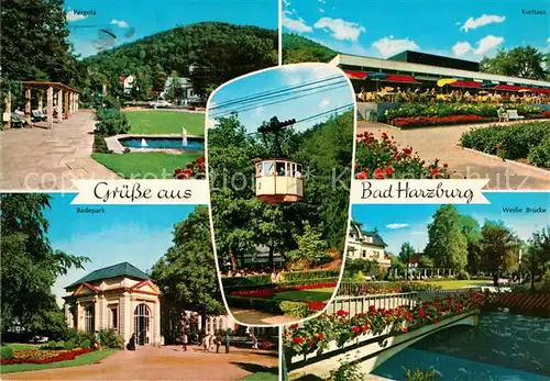 AK / Ansichtskarte Bad Harzburg Kurhaus Pergola Badepark Weisse Bruecke Kat. Bad Harzburg