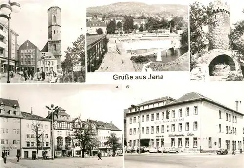 AK / Ansichtskarte Jena Thueringen Johannisstrasse Stadtkirche Emil Hoellein Platz Stadtturm Markt 