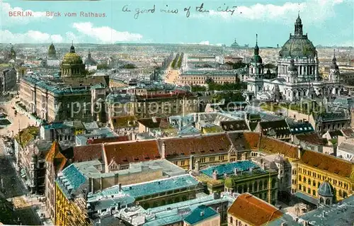 AK / Ansichtskarte Berlin Blick vom Rathaus Kat. Berlin