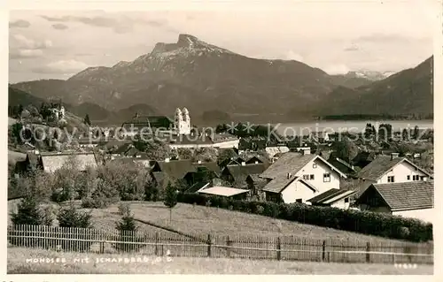 AK / Ansichtskarte Mondsee Salzkammergut mit Schafberg Kat. Mondsee