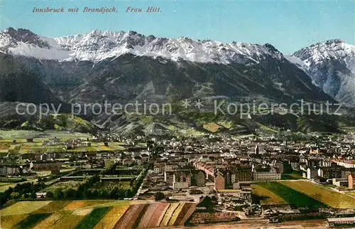 AK / Ansichtskarte Innsbruck mit Brandjoch Kat. Innsbruck