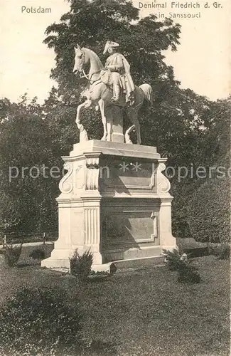 AK / Ansichtskarte Potsdam Denkmal Fridrich d. Gr. Sanssouci Kat. Potsdam