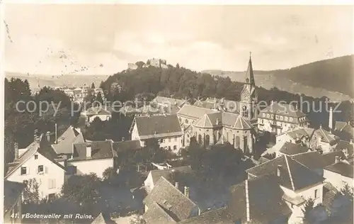 AK / Ansichtskarte Badenweiler mit Ruine Burg Kirche Kat. Badenweiler