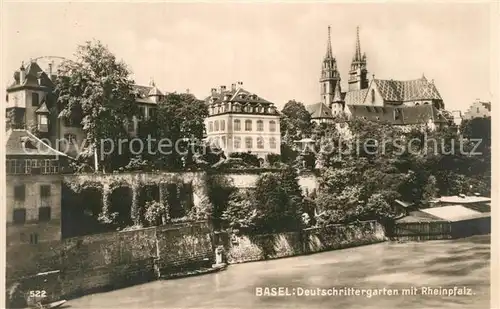 AK / Ansichtskarte Basel BS Deutschrittergarten mit Rheinpfalz Kat. Basel