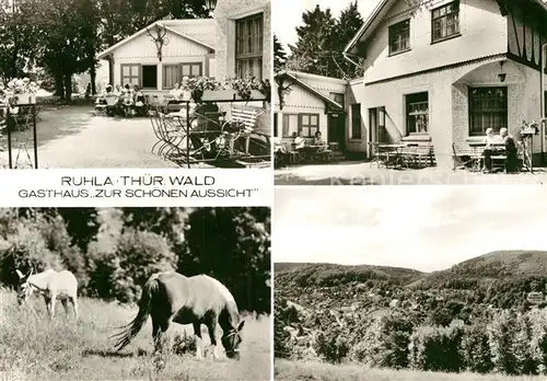 AK / Ansichtskarte Ruhla Gasthaus Zur Schoenen Aussicht Panorama  Kat. Ruhla