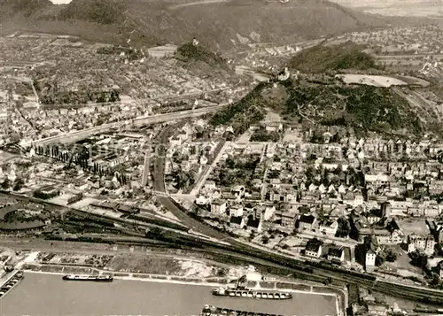 AK / Ansichtskarte Oberlahnstein Fliegeraufnahme Niederlahnstein Kat. Lahnstein