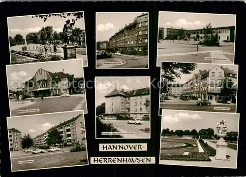 AK / Ansichtskarte Herrenhausen Hannover Grosser Garten Spargelstrasse Bahnhof Leinhausen Heckerweg Kat. Hannover