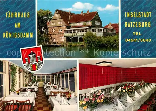 AK / Ansichtskarte Ratzeburg Hotel Faehrhaus Koenigsdamm  Kat. Ratzeburg