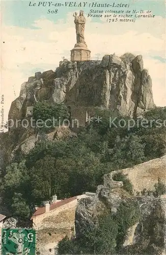 AK / Ansichtskarte Le Puy en Velay Statue colossale Notre Dame  Kat. Le Puy en Velay