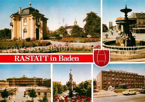 AK / Ansichtskarte Rastatt Park Brunnen Denkmal Rosengarten Kat. Rastatt