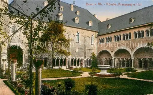 AK / Ansichtskarte Bonn Rhein Muenster Kreuzgang Hof Kat. Bonn