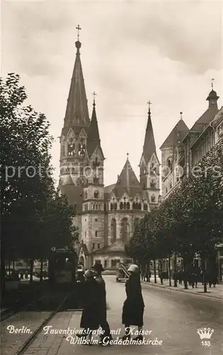 AK / Ansichtskarte Berlin Tauentzienstrasse mit Kaiser Wilhelm Gedaechtniskirche Kat. Berlin