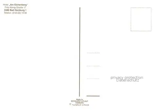 AK / Ansichtskarte Bad Harzburg Hotel Am Eichenberg Kat. Bad Harzburg