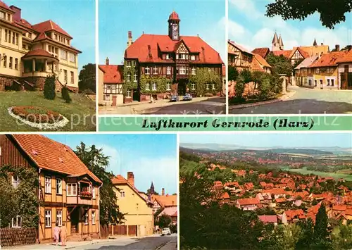 Gernrode Harz FDGB Erholungsheim Stubenberg Rathaus Am Spittelplatz Teilansicht Bad Suderode Kat. Gernrode Harz