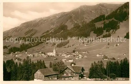 AK / Ansichtskarte Riezlern Kleinwalsertal Vorarlberg mit Fellhorn Kat. Mittelberg