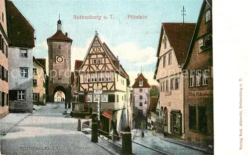 AK / Ansichtskarte Rothenburg Tauber Ploenlein Kat. Rothenburg ob der Tauber