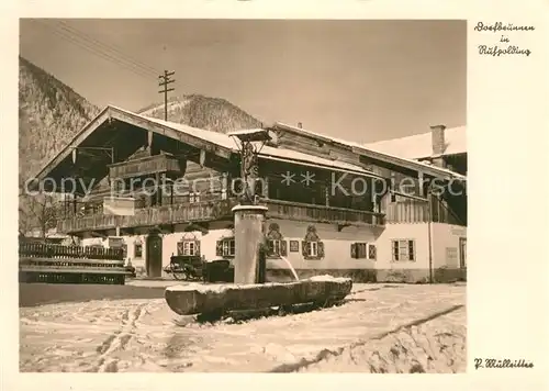 AK / Ansichtskarte Ruhpolding Dorfbrunnen Kat. Ruhpolding