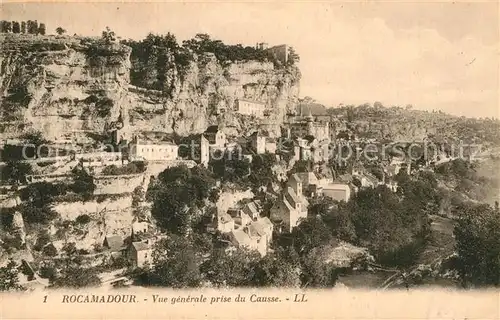 AK / Ansichtskarte Rocamadour Vue generale prise du Causse Kat. Rocamadour