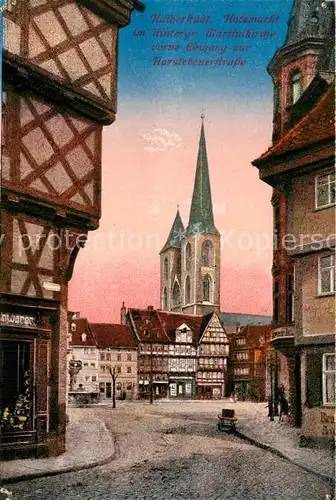 AK / Ansichtskarte Halberstadt Holzmarkt Martinikirche Kat. Halberstadt