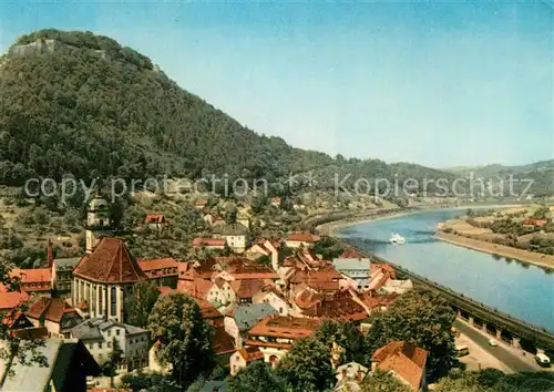 AK / Ansichtskarte Koenigstein Saechsische Schweiz Panorama Kat. Koenigstein Saechsische Schweiz