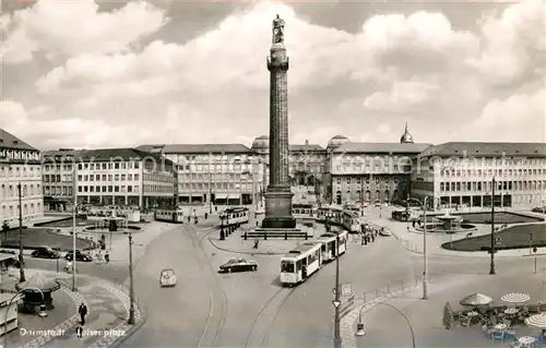 AK / Ansichtskarte Strassenbahn Darmstadt Luisenplatz Kat. Strassenbahn