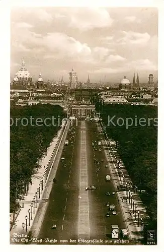 AK / Ansichtskarte Berlin Ost West Achse von der Siegessaeule gesehen Kat. Berlin