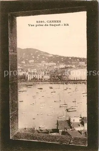 AK / Ansichtskarte Cannes Alpes Maritimes Vue prise du Suquet le port Cote d Azur Kat. Cannes