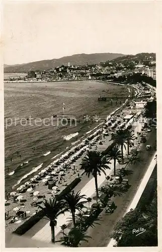 AK / Ansichtskarte Cannes Alpes Maritimes Vue generale de la Plage de la Croisette et le Mont Chevalier Cote d Azur Kat. Cannes