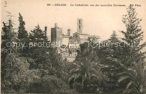 AK / Ansichtskarte Grasse Alpes Maritimes Cathedrale vue des nouvelles Terrasses Kat. Grasse